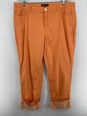 LAFAYETTE 148 Jeans 16 x 29 NEW YORK Skinny Slim 5 Pocket Denim Stretch Orange